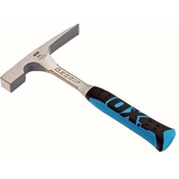 OX Pro Brick Hammer 24 oz - Geological Hammer with Comfortable Grip Handle - Chipping Hammer - Fossil Tool