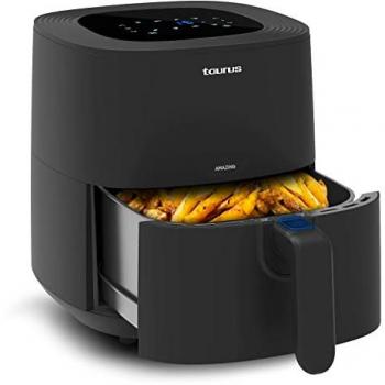 Freidora de aire Taurus Amazing AF1701D - 5.5L, sin aceite, 8 programas, pantalla táctil, timer, hasta 200°C, recubrimiento antiadherente, libre PFOA y BPA