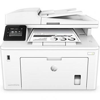 HP LaserJet Pro MFP M227fdw G3Q75A, Impresora Láser Multifunción, Imprime, Escanea, Copia y Fax, Wi-Fi, Ethernet, USB 2.0 de alta velocidad, NFC, HP Smart App, Pantalla Táctil en Color, Blanca