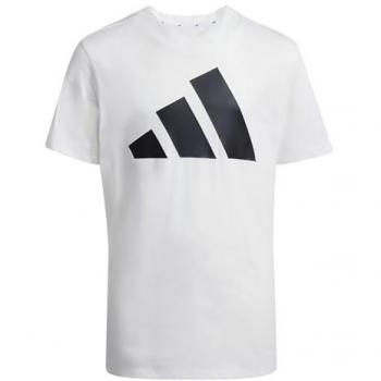 Camiseta Essentials Adidas Logo Grande Manga Corta Niños Unisex Blanco/Negro