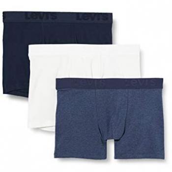 Bóxer Levi's Premium Sólido Azul Oscuro y Lavado Blanco (3 Unidades)