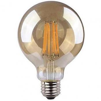 Edm 98628 Bombilla Globo Filamento Led Cristal Vintage, Luz Calida