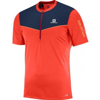 Salomon Fast Wing HZ SS tee M - Camiseta, Hombre, Rojo