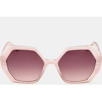 Guess Women's Geometric Pink Sunglasses with Mirrored Lenses - Model GU7879 74T 140mm