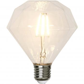 Filamento LED, E27, A++, regulable, forma de diamante, aprox. 2700 K, 80 Ra, 320 lm, aprox. 11,5 x 13,2 cm, 230 V/3,2 W