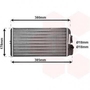 Radiador de calefacción VAN WEZEL 30006188 con características de alto rendimiento, diseño compacto, fácil instalación y compatibilidad con vehículos específicos