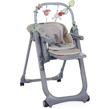 Chicco Polly Magic Relax - Trona/hamaca compacta con barra de juegos, 4 ruedas, color Gris