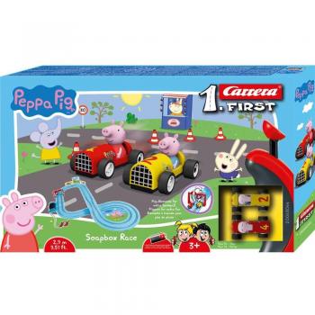 Carrera First Peppa Pig Soapbox Race Slot Car Racing Track Set 20063044