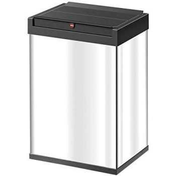 Hailo Big Box - Cubo de basura, Acero Inoxidable, 40 L