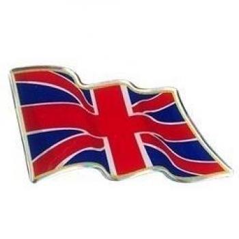 4R Quattroerre.it 14008 Etiqueta Adhesiva 3D Bandera Gran Bretaña el Viento HQ, 78 x 40 mm