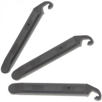 VeloChampion - Juego de 3 Palancas de Nilon para Cambiar Camara Rueda Bicicleta- Negro Black Tyre Levers