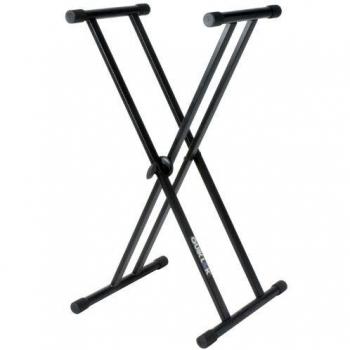 Quik Lok T20 Adjustable Single Level Double Frame Keyboard Stand Black