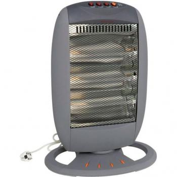 Estufa Calefactor Eléctrico Portátil de Bajo Consumo 1200W con 3 Niveles de Potencia y 3 Tubos de Cuarzo para Baño, Casa y Oficina