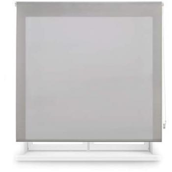 Estor Enrollable Translúcido Liso Ara - Fácil Instalación Pared o Techo - Tacto Suave - Color Plata 150x175 cm