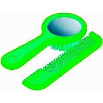 Bebe Confort 32000162 - Cepillo Con Espejo Y Peine - Azul