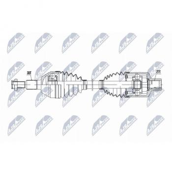 Árbol de transmisión NTY NPW-PL-144 Semiasse Antriebswelle