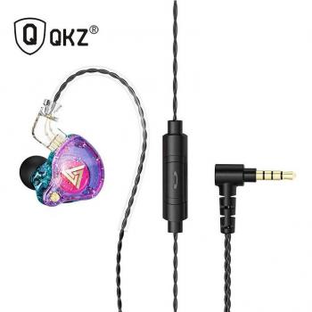 Auriculares con cable QKZ AK6 Pro negros HiFi con micrófono y drivers de cobre para gamers