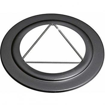 Rosace de conexión Isotip para tubo, diámetro 125 mm, negra, con resorte y apta para pellets y leña