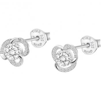 Pendientes Flor Time Road WS03244 Plata Mujer