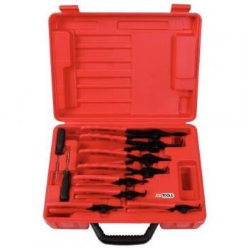 KS Tools 500.1320 Juego de alicates para anillos de seguridad universales, 10 pzs