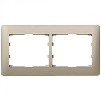 Legrand galea life - Marco 2 elementos horizontal armonia galea titanio