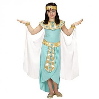 Disfraz Infantil de Reina Egipcia Azul y Dorado para Niña - Talla 11-13 Años