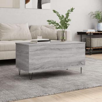 Mesa baja Sonoma de madera multicapa gris 90x44,5x45 cm
