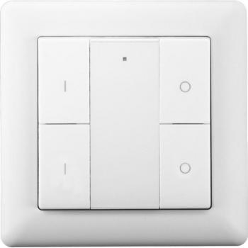 Interruptor Inalámbrico Zigbee Blanco Universal de 2 Grupos EcoDim