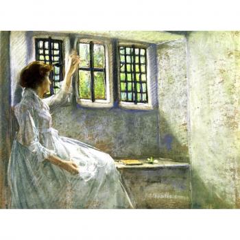 12 x 22,86 cm Impresionismo otros OdsanArt Post 'el asiento de la ventana' de Julian Alden Weir Fine Art Prints de alta calidad sobre lienzo