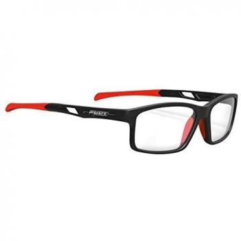 RUDY PROJECT Gafas de Vista INTUITION MEDIUM C Matte Black Red Fluo Asian Fit Nose 55/18/138 unisex