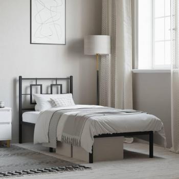 Cabecero de cama metálico negro 80x200 cm