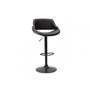 Taburete de cocina regulable de diseño en madera y metal negro CLASH