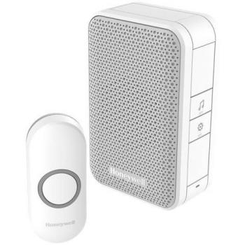 Honeywell Home DC313N Wireless Doorbell with Volume Control, 150m Range, 6 Melodies, White
