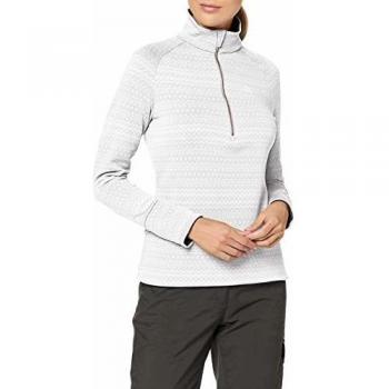 Odlo Midlayer 1/2 Zip Silvretta Ceramiwarm-White/AOP Fw19, Jersey para Mujer, Mujer, 542091-70732, White/AOP fw19, XS