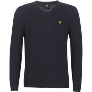 Lyle & Scott Jersey Algodón Merino Cuello Pico Azul Marino