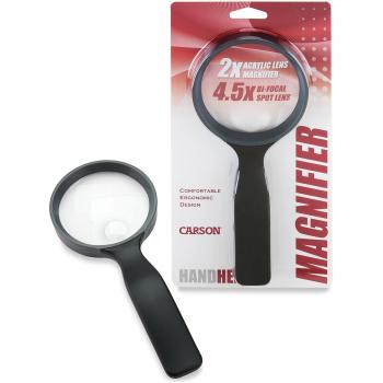 Carson HandHeld Lupa, Aumento de 2x y Lente Spot de 4.5x