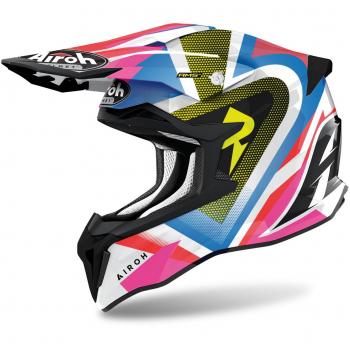 Airoh Strykker View Casco de Cross Brillante Multicolor
