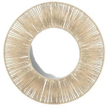 Espejo Redondo de Cuerda Natural de 64cm - Diseño Natural - Marca Factory Cuadros