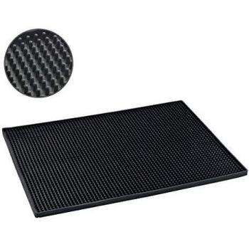Wenko Maxi Esterilla para Escurrir, Elastómero Termoplástico, Negro, 30 x 40 x 3 cm