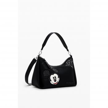 Desigual Mickey Studstyle Maxi Women's Handbag with Polka Dots in Black