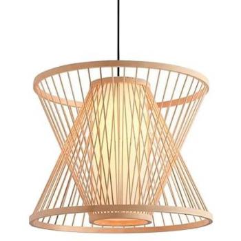 Lámpara Colgante LED Japonesa de Bambú Rise - Diseño Moderno y Ajustable para Cocina, Salón, Hoteles y Oficinas