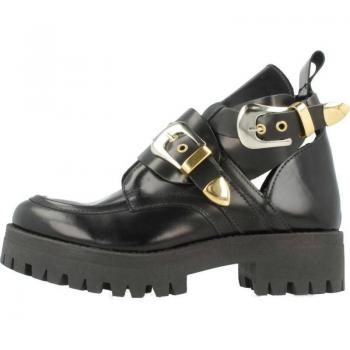 Botines de Mujer Marca Yellow Modelo Friction, color negro, diseño moderno, material sintético, suela antideslizante, cierre con cordones, altura del tacón 5 cm