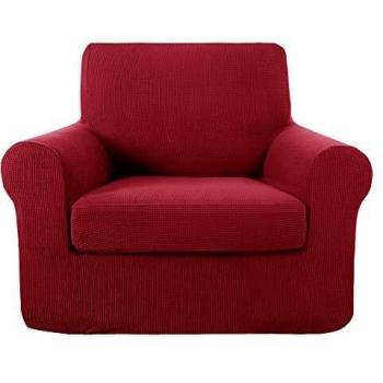 Deconovo Funda de Sofá para Salón 1 Plaza 84 x 90 x 91 cm Rojo Vino