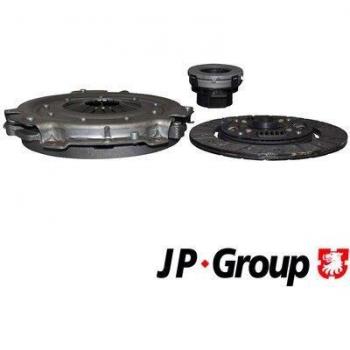 Kit de embrague JP GROUP 1430400110 con disco de embrague, plato de presión y cojinete de desembrague, diseñado para vehículos específicos, fabricado con materiales de alta calidad para un rendimiento óptimo y durabilidad