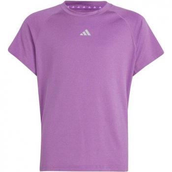 Camiseta de Manga Corta Adidas Performance Aeroready Training para Niñas en Color Morado