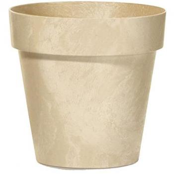 Maceta CUBE EFECTO BETÓN 12L - Diseño Moderno Color Crema 300x300x266 mm