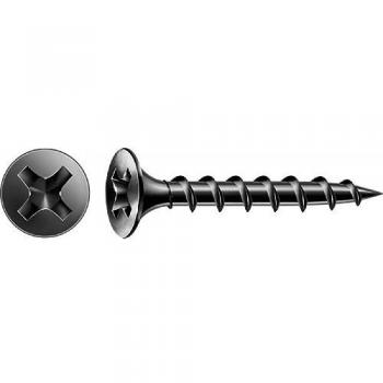 Tornillos para Tabique Seco SPAX GIX-B Fosfatados Negros 3,9 x 30 mm - 1000 Piezas, Cabeza Trompeta PH2