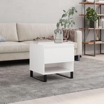 Mesa de salón blanca 50x46x50 cm en madera multicapa Vidaxl