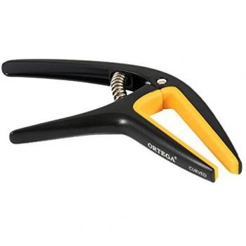 Ortega TWINCapo Dual-Function Chromatic Capo - Flat/Curved Black