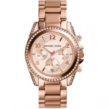 Michael Kors MK5263 Women's Chronograph Watch, 39mm Rose Gold Stainless Steel Bracelet